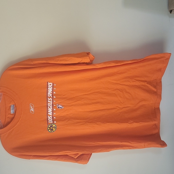 WNBA Los Angeles  Sparks Orange 100% Cotton Tee-Shirt SZ L - Picture 2 of 7